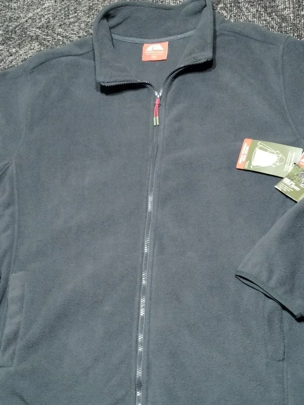 Ozark Trail Men's Polar Fleece soft warm Jacket Full Zip Gray size XXL Brand new